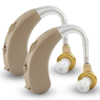 2024 Best Mini Digital BTE Hearing Aid Adjustable Tone Sound Amplifier Portable Deaf Elderly Hearing Aids