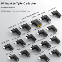 อะแดปเตอร์ไฟแล็ปท็อป, 65W, ตัวแปลงขั้วต่อ DC ตัวเมียเป็น USB Type C, สำหรับ Hp, Dell, Asus, Acer, Le