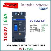MCCB DC 2P 63A 1000V Molded Case Circuit Breaker Panel Surya PLTS