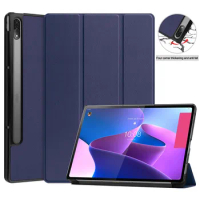 For Lenovo Tab P12 Pro Case Magnetic PU Leather Hard PC Back Cover Coque for Xiaoxin Pad Pro 12.6 P12 Pro Q706F Tablet Case