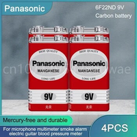 4PCS Reliable Panasonic Genuine PP3 6F22 6LR61 MN1604 9V Heavy Duty Cell Batteries