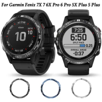 Bezel Ring Case For Garmin Fenix 7 7X 6 6X Pro 5 5X Plus Smart Watch Protector Cover Ring Anti Scratch Metal Protective Cover