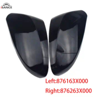Pair Side View Mirror Cover Driver &amp; Passenger Side Black Left Right for HYUNDAI 2011-2016 Elantra MD 876163X000 876263X000