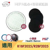 LFH HEPA清淨機濾網+4片活性碳濾網組 適用：小漢堡清淨機 R1BF2025/R2BF2025