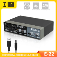 COD XTUGA E-22 Professional Audio Interface Stereo/Mono USB Recording Sound Card with 24 bit/192 kHz