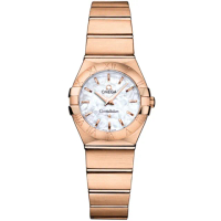 【OMEGA 歐米茄】星座系列 玫瑰金石英女仕腕錶x24 mm(123.50.24.60.05.001)
