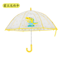 恐龍兒童雨傘幼兒園寶寶小號傘男女孩卡通透明輕便防夾手長柄小傘