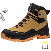 New 2023 Fashion Men's Work &amp; Safety Boots Steel Toe Cap Crush-Resistant And Puncture-Proof Sole Ideal For Construction Sites
