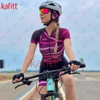Kafitt tight jumpsuit cycling clothing roadbike sweat femme women's sets triathlon macacao feminino cycling jersey