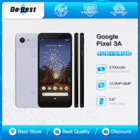 Original Google Pixel 3A 4G CellPhone 5.6" 4GB RAM 64GB ROM 12.2MP Snapdragon 670 Octa Core Andriod SmartPhone LTE Mobile Phone