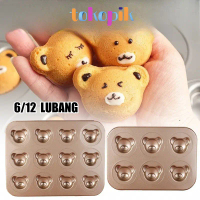 Loyang Kue Beruang Non Stick 6 Holes/12 Holes Madeleine Lucu Dekorasi Pesta Ulang Tahun​