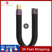 13cm FPC Flat USB Type C Flexible Short Mini Cable for Power Bank USB4 40gbps USB3 10Gbps Charge Data Short Cable for MacBook