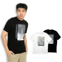 【A|X Armani Exchange】Armani Exchange 帝國大廈 紐約景點 AX 純棉 短袖 上衣 T恤 短T(短袖 T恤9524AK4)