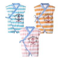 【baby童衣】連身衣 日式風格無袖綁帶包屁衣 61021(共3色)