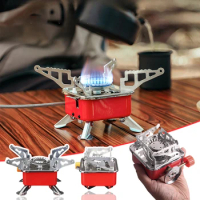 Outdoor Portable Foldable Cassette Stove Mini Camping High-power Windproof Gas Stove Camping Hiking Picnic Barbecue Stove