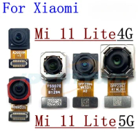 Front Rear Camera For Xiaomi Mi11 Mi 11 Lite 4G 5G Frontal Selfie Back Main Camera Module Flex Cable Spare Parts