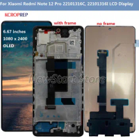 6.67" OLED For Xiaomi Redmi Note 12 Pro lcd 12Pro display with touch screen digitizer Assembly For Redmi Note 12 Pro LCD Display