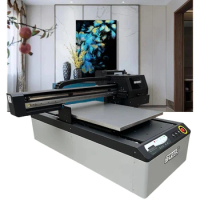 Low Price 60*90cm Dtf UV flatbed and roll printer 2 in 1 with two XP600 print heads mobile phone case bottle printing machine