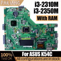 For ASUS K54C Notebook Mainboard REV.3.0 i3-2310M i3-2350M With RAM 60N9TMB1700 60-N9TMB1201 Laptop Motherboard Full Tested