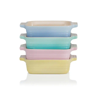 【Le Creuset】雪酪系列方形烤盤組13cm-4入