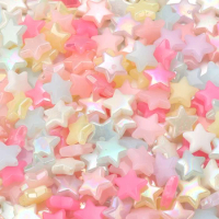 100Pcs/Lot 13mm Acrylic Jelly colored Pentagram Shape Beads For Handmade Jewelry Bracelet Making DIY Phone Chain Accessories