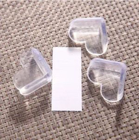 內地直送 - 兒童桌角防護墊防撞角 愛心狀桌角透明保護套 兒童桌角防護用品