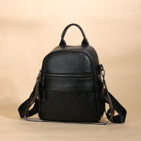 現貨+預購 真牛皮後背包側背包真皮革雙肩包托特包隨身女包包-真皮分層拉鍊後背包74lv44【獨家進口】【米蘭精品】