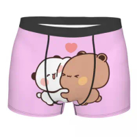Men Bubu Dudu Hug Love Underwear Panda Bear Funny Boxer Briefs Shorts Panties Homme Soft Underpants Plus Size