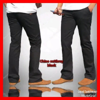 Celana Cutbray Cowok / Celana Panjang Pria Model Cutbray Warna Hitam