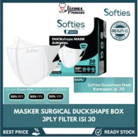 Medika Persada Softies Duckbill Box Surgical Mask ISI 30 Medis Duckshape Masker Pengait