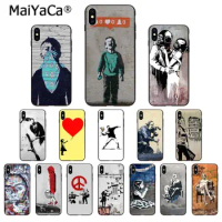MaiYaCa Street Art Banksy Graffiti Customer High Quality Phone Case for Apple iPhone 8 7 6 6S Plus X XS MAX 5 5S SE XR Cover
