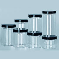 （Hot  ） Clear Plastic Sealed Can With Lid Empty Food Storage Bottle Tank Cylindrical Biscuit Jar Foo