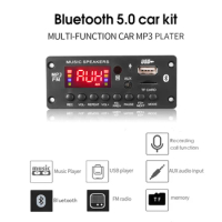 2*25W 50W Amplifier 7V-15V MP3 Player Decoder Board Bluetooth-compatible 5.0 Car FM Radio Module TF USB AUX WMA Player Decoder