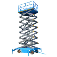Factory direct supply 1T Crawler Lift Working Platform 6-18M Mobile Electric Self Propelled Scissor Lift Hydraulic Trolley Lift