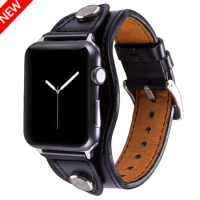 Leather Strap Compatible With For Apple Watch Band 44mm 42mm 40mm 49mm Comfortable Replacement iWatch Ultra 9 8 7 6 5 4 SE Belt