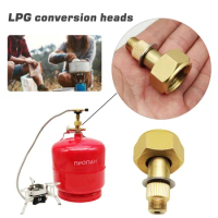 LPG Gas Cylinder Connector Aluminum Alloy Gas Furnace Conversion Head Durable Practical Camping Stove Accessories