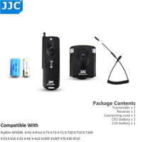 JJC RF Wireless Shutter Remote for Fujifilm X100VI X-T200 X100V GFX50S X-H1 X-H2S X-T3 X-T2 X-T20 X-T100 XA5 X100F X70 XF10
