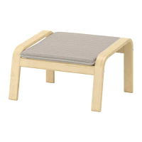 POÄNG 椅凳, 實木貼皮, 樺木/knisa 淺米色