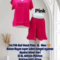 setelan pendek Bali V neck polos xl New bahan royan super adem banget nyama dipakai sehari hari sz x
