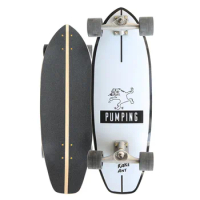 Professional Surf Land Skateboard Quality Maple Single Kick Carving Cruiser Skate Board 33inch Longboard Cool Side Sport Street