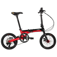 Kosda aluminum alloy 16 inch folding bicycle ultra light bike adult foot pedal variable speed portable disc brake bicycles