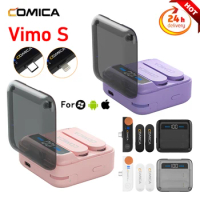 Comica Vimo S Wireless Microphone USB-C/Lightning Interface 2.4G Compact Lapel Microphone With Charging Case for IPad SmartPhone