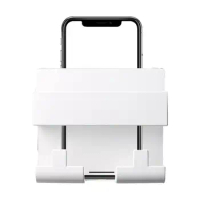 Wall Mount Phone Plug Holder Mobile Phone Charge Stand Remote Control Storage Boxes Bracket Adhesive Tv Remote Control Organizer