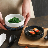 日式缽體碗創意陶瓷碗簡約深碗小湯碗沙拉碗家用錐形高腳碗沙拉盤 廚房小物