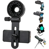 Telescope Phone Adapter Mount for Compatible Binoculars, Monocular, Microscope, Spotting Scope, Telescope