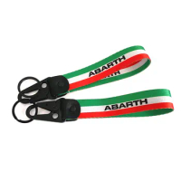 For abarth 500 Keychain For keys Mobile Phone Hanging Strap Lanyards Wrist/Palm Lanyard Cell Holders Key Chain