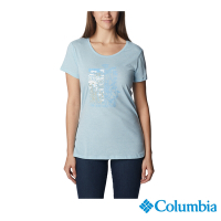 Columbia哥倫比亞 女款-短袖上衣-藍色  UAL31250BL / S23