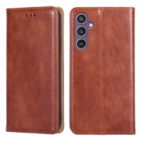 Luxury Bussiness Leather Phone Case for Samsung Galaxy S24 Ultra S10 S9 Plus Lite S23 FE S7 Edge Flip Cover Wallet Card Slots