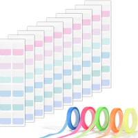 Transparent Sticky Index Tabs, Clear Sticky Notes Long Page Book Markers Tabs, Tape Flags for Books Annotation
