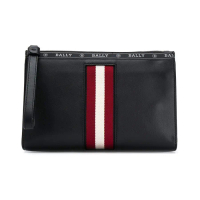 Bally SS23 Haig Leather Clutch Black/Red (26 x 18 x 5)